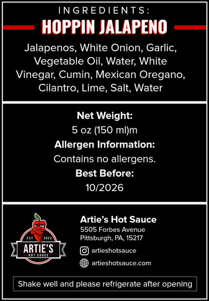 Hoppin' Jalapeno Label
