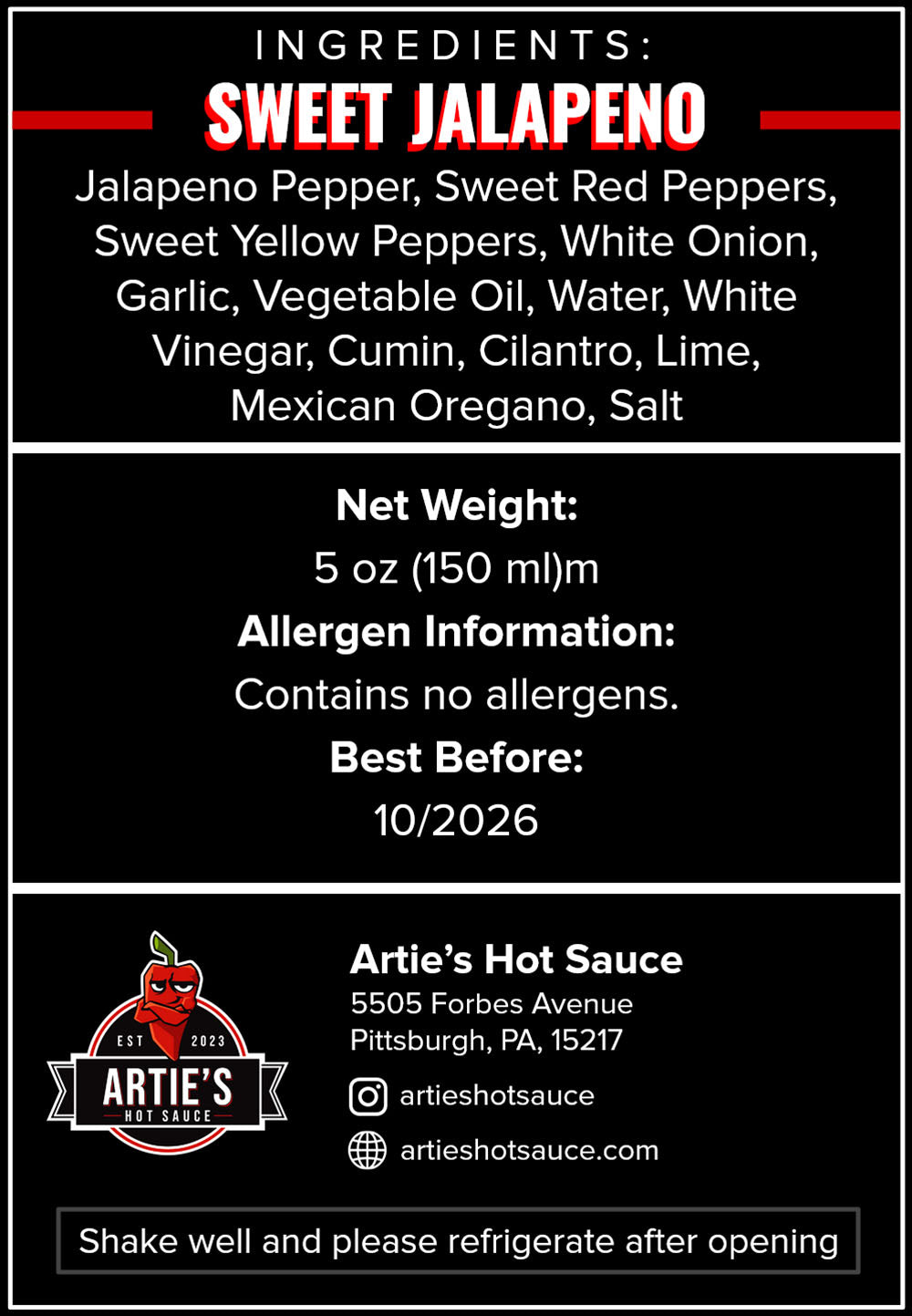 Sweet Jalapeno Label